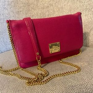 Lauren Ralph Lauren HOT pink leather crossbody!